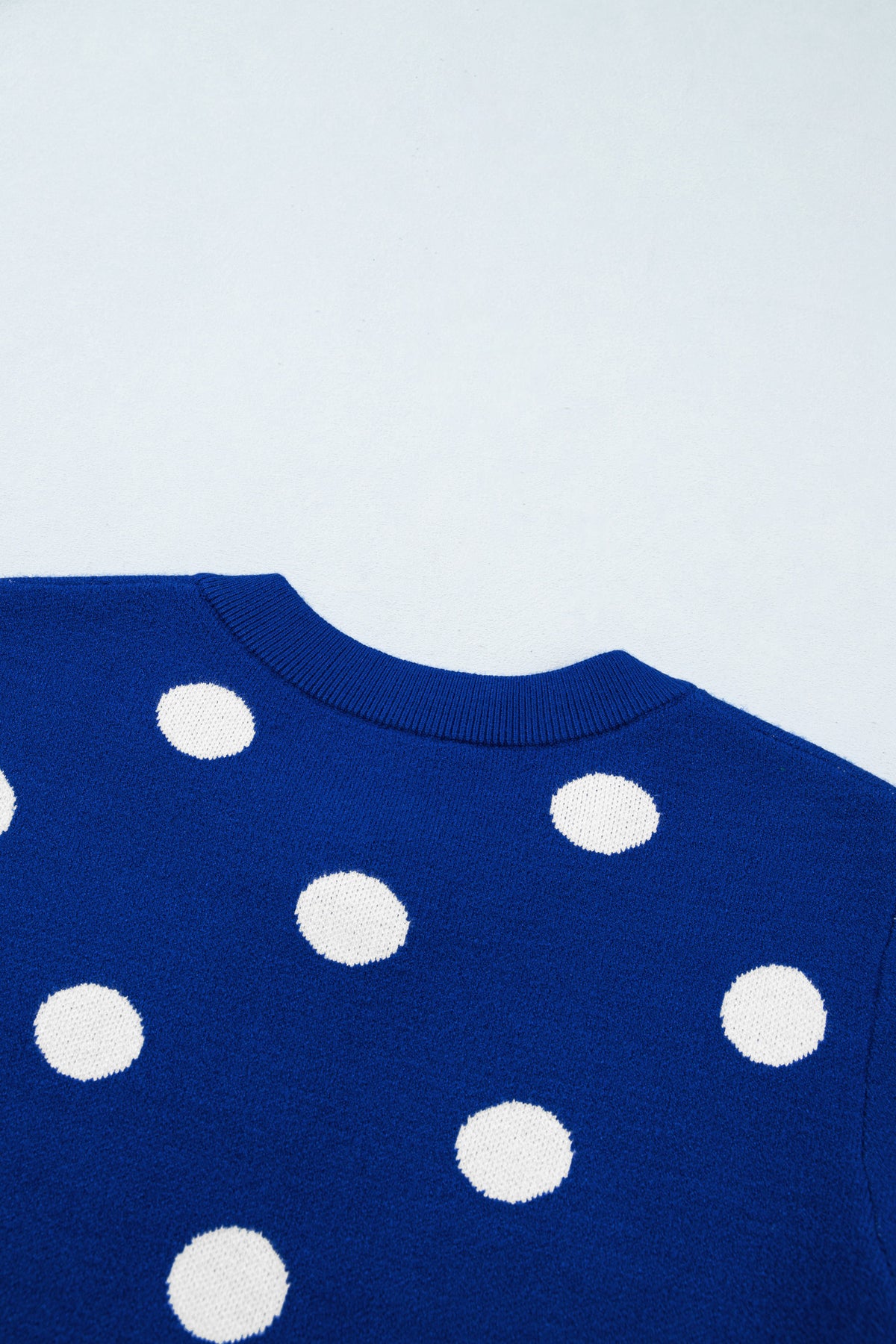 Yellow Cream Casual Polka Dot Button Front Long Sleeve Sweater Cardigan