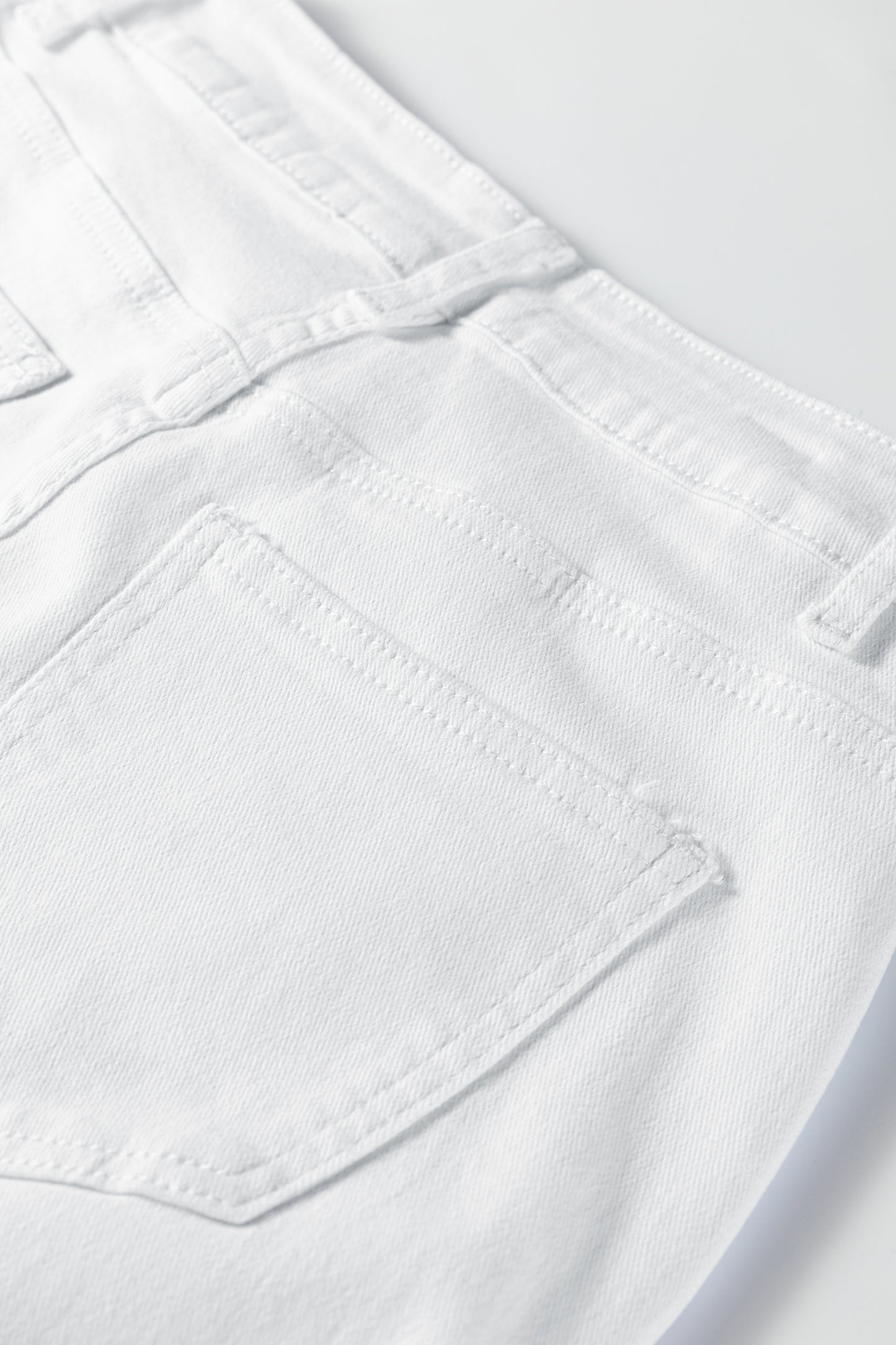 White Bow Knot Side Detail Straight Leg Loose Jeans