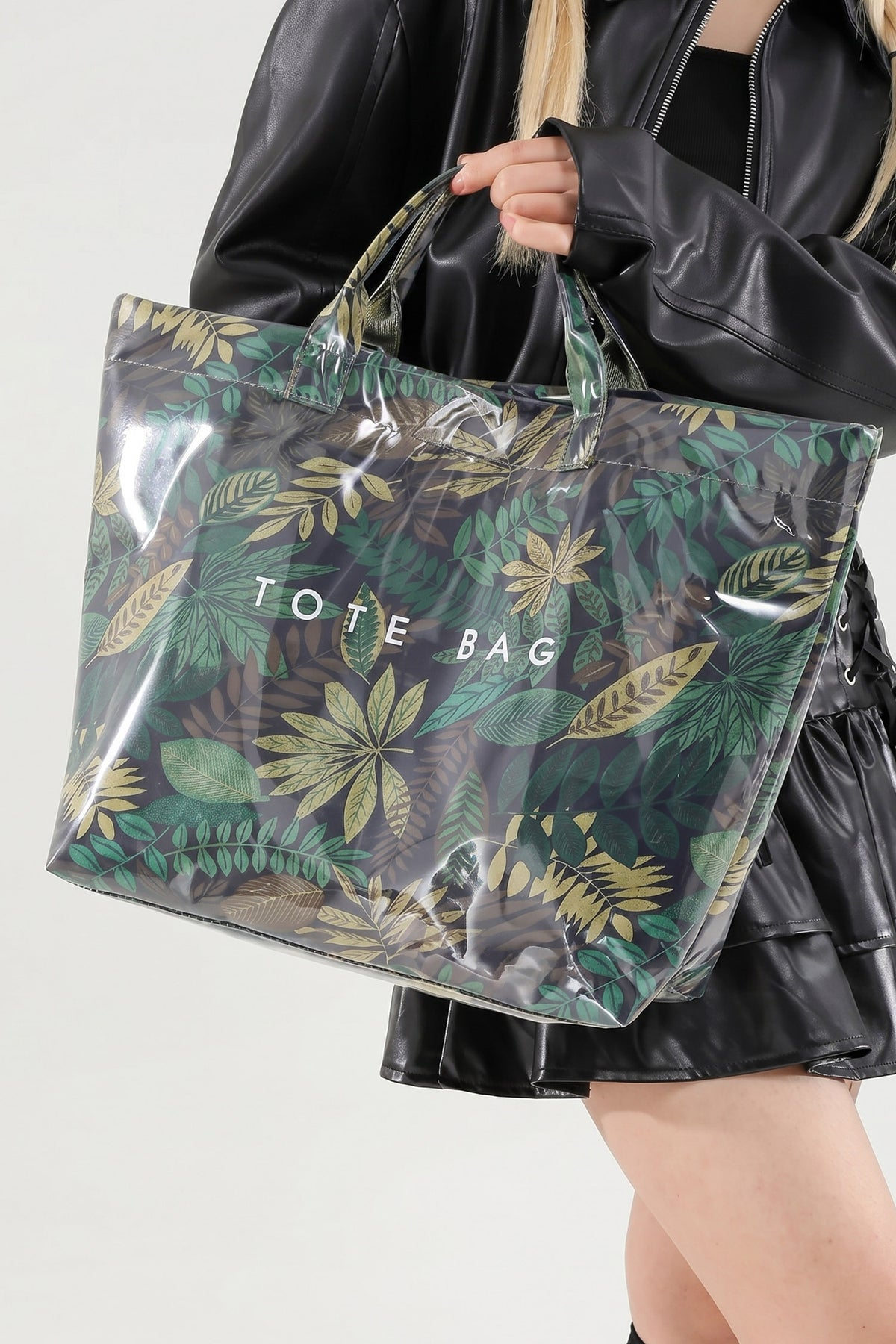White Zebra Print Travel Tote Bag