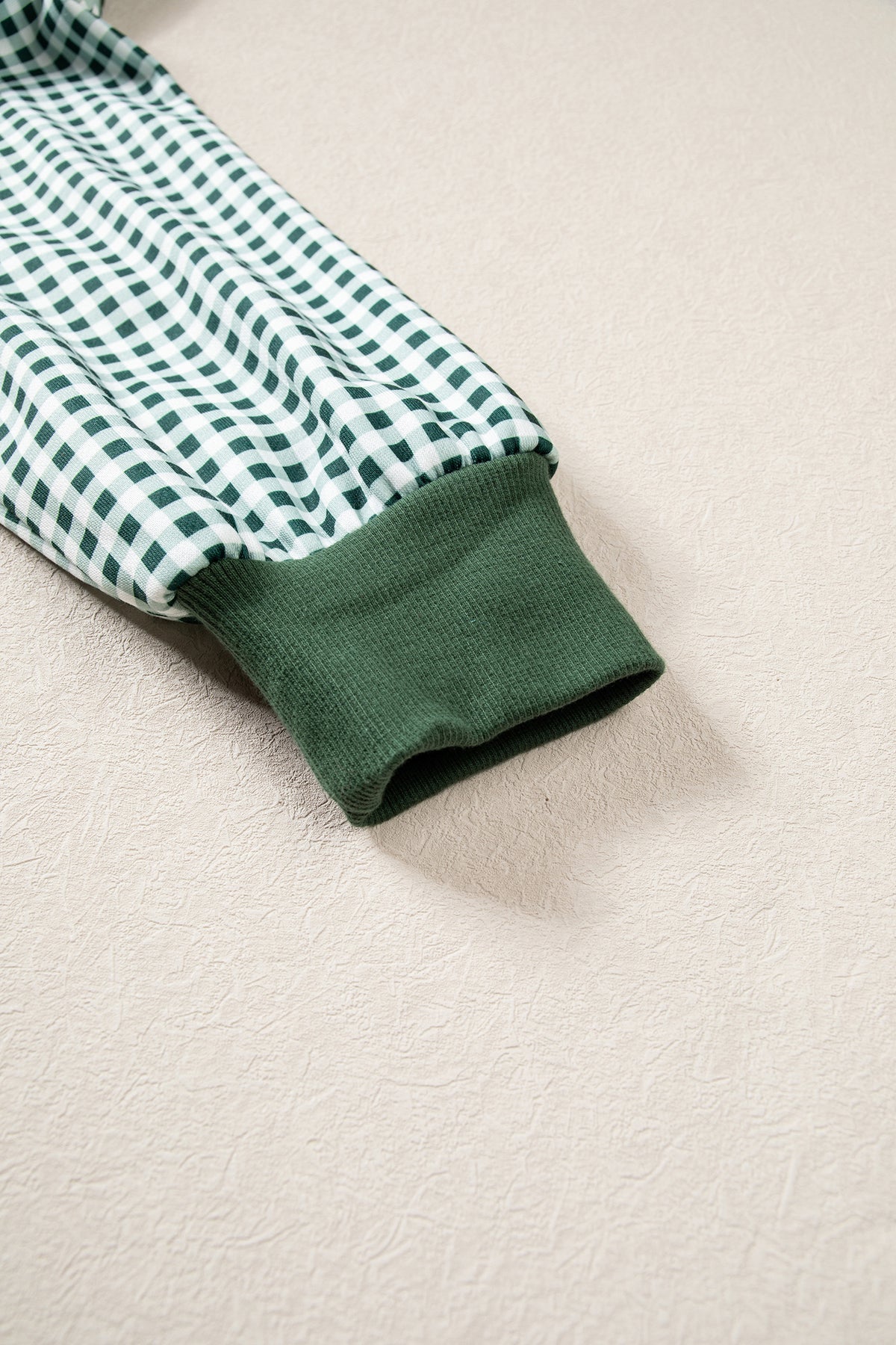 Evergreen Gingham Plaid Oversized Pullover Sweatshirt