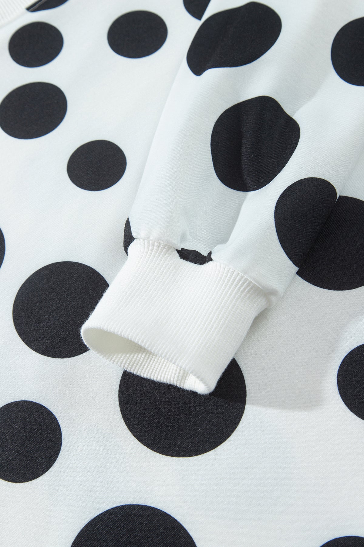 Khaki Polka Dot Long Sleeve Top Drawstring Relaxed Pants Set