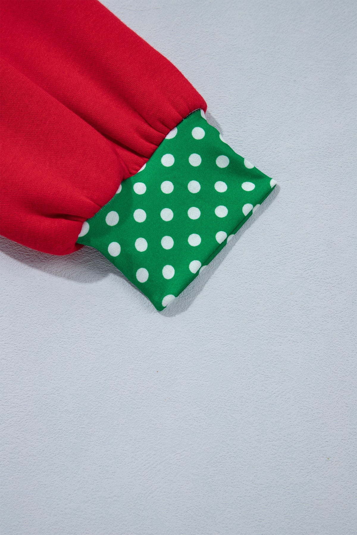 Grapefruit Orange Polka Dot Letter Print Contrast Trim Mock Neck Sweatshirt